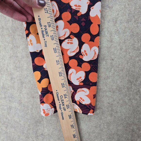 Disney Mickey Mouse Print Leggings Soft Stretchy Knit Graphic Pants - Picture 5 of 6